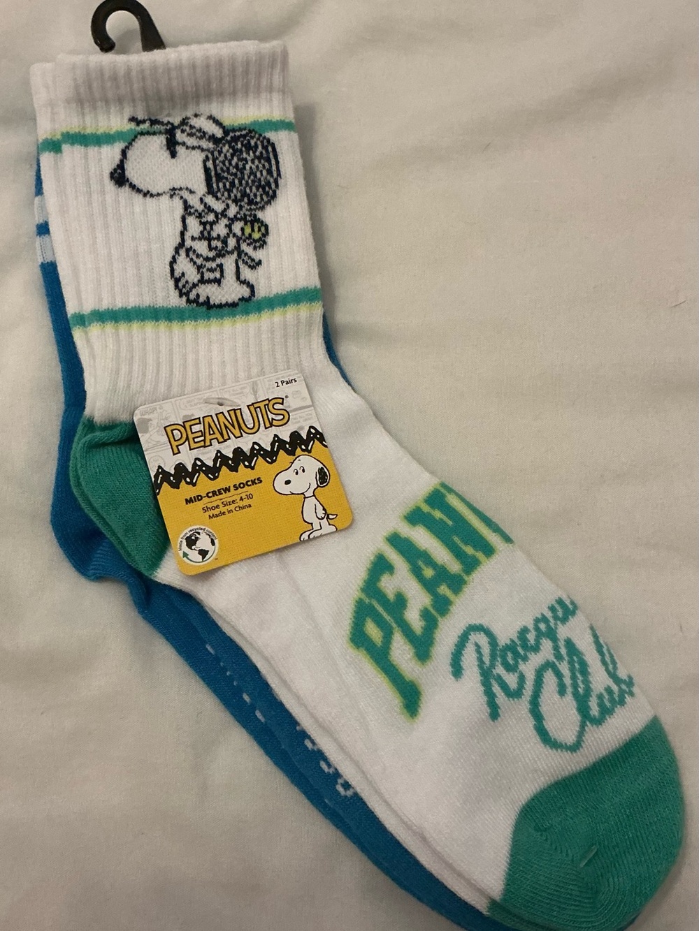 Snoopy and Woodstock Peanuts  Mid-Crew Socks